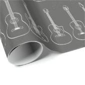 Retro Schmutzmusik des Gitarrentrios Geschenkpapier (Rolleneckpunkt)