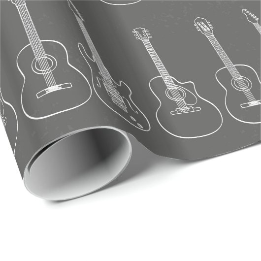 Retro Schmutzmusik des Gitarrentrios Geschenkpapier (Rolleneckpunkt)