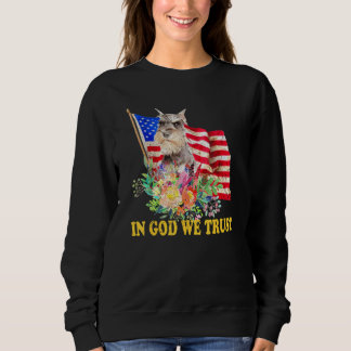 Retro Schnauzer Us Flag In God We Trust July 4th U Sweatshirt