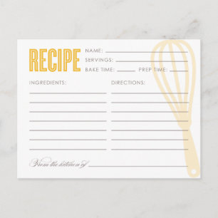 RETRO-SCHNEEBESEN REZEPTKARTEN POSTKARTE