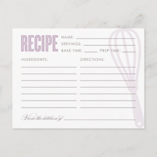 RETRO-SCHNEEBESEN REZEPTKARTEN POSTKARTE