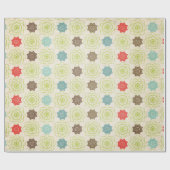 Retro Schneeflocke-Packpapier Geschenkpapier (Flach)