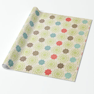 Retro Schneeflocke-Packpapier Geschenkpapier