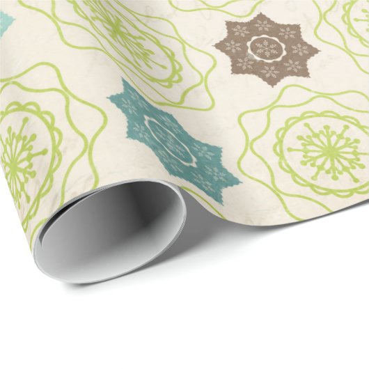 Retro Schneeflocke-Packpapier Geschenkpapier (Rolleneckpunkt)