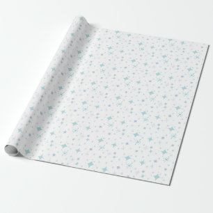 Retro Schneeflocke-und Schein-Muster Geschenkpapier