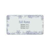 Retro-Schneeflocken 1 Weihnachtsmarken Adressaufkleber (Vorne)