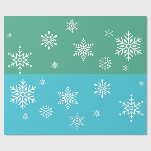 Retro - Schneeflocken Geschenkpapier (Flach)