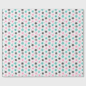 Retro-Schneeflocken Geschenkpapier (Flach)