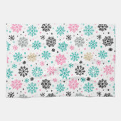 Retro-Schneeflocken Geschirrtuch (Horizontal)
