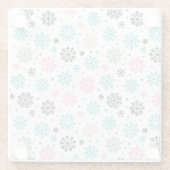 Retro-Schneeflocken Glasuntersetzer (Rückseite)