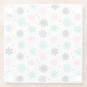 Retro-Schneeflocken Glasuntersetzer (Rückseite)