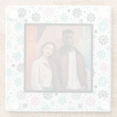 Retro-Schneeflocken Glasuntersetzer (Rückseite)