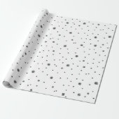 Retro-Schneeflocken im skandinavischen Doodle-Stil Geschenkpapier (Ungerollt)