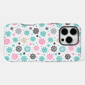 Retro-Schneeflocken iPhone Hülle (Rückseite (Horizontal))