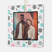 Retro-Schneeflocken Keramikornament (Links)