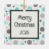 Retro-Schneeflocken Keramikornament (Rückseite)