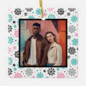 Retro-Schneeflocken Keramikornament (Vorderseite)