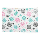 Retro-Schneeflocken Kissenbezug (Rückseite-Links)