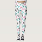 Retro-Schneeflocken Leggings (Vorderseite)