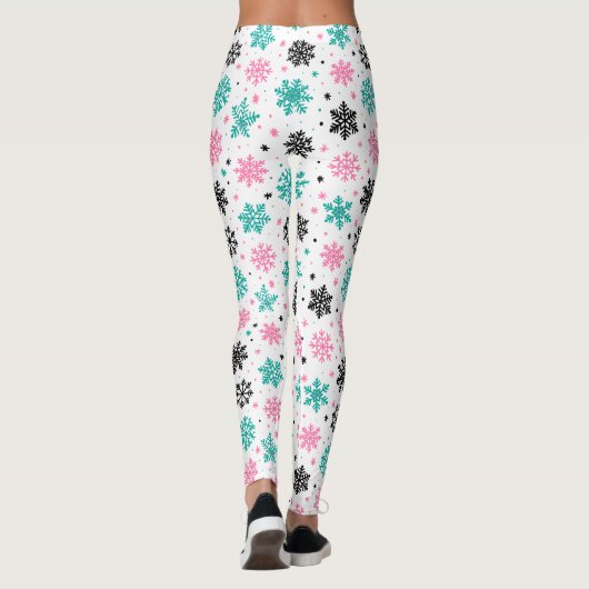 Retro-Schneeflocken Leggings (Rückseite)