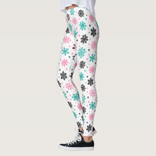 Retro-Schneeflocken Leggings (Links)
