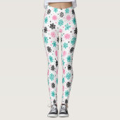 Retro-Schneeflocken Leggings (Vorderseite)