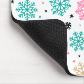 Retro-Schneeflocken Mousepad (Ecke)