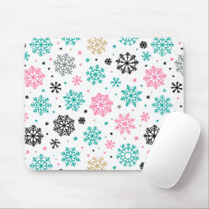 Retro-Schneeflocken Mousepad