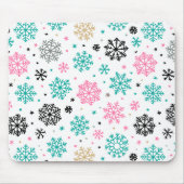 Retro-Schneeflocken Mousepad (Vorne)