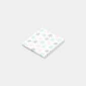 Retro-Schneeflocken Post-it Klebezettel (angewinkelt)