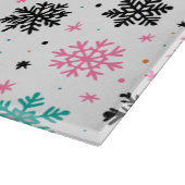 Retro-Schneeflocken Schneidebrett (Ecke)