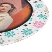 Retro-Schneeflocken Schneidebrett (Ecke)