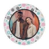 Retro-Schneeflocken Schneidebrett (Vorderseite)