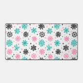 Retro-Schneeflocken Schreibtischunterlage (Vorderseite)