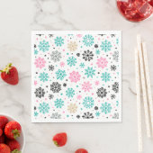 Retro-Schneeflocken Serviette (Beispiel)