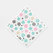 Retro-Schneeflocken Serviette (Ecke)