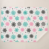 Retro-Schneeflocken Sherpadecke (Vorderseite (Horizontal))