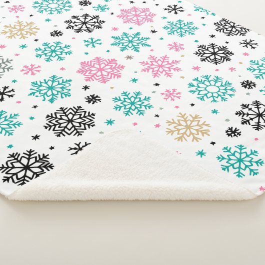 Retro-Schneeflocken Sherpadecke (3/4)