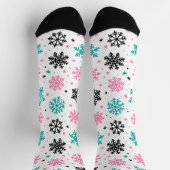 Retro-Schneeflocken Socken (Oben)