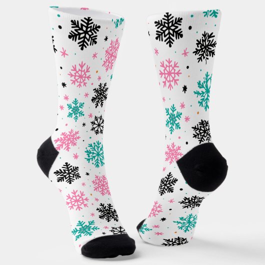 Retro-Schneeflocken Socken (Gewinkelt)