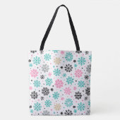 Retro-Schneeflocken Tasche (Vorderseite)