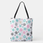 Retro-Schneeflocken Tasche (Rückseite)