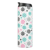 Retro-Schneeflocken Thermosbecher (Nach rechts gedreht)