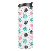 Retro-Schneeflocken Thermosbecher (Nach links gedreht)