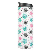 Retro-Schneeflocken Thermosbecher (Nach rechts gedreht)