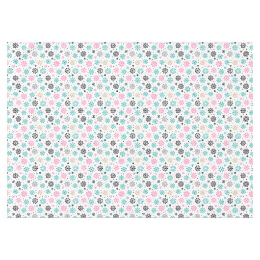 Retro-Schneeflocken Tischdecke (Vorderseite (Horizontal))