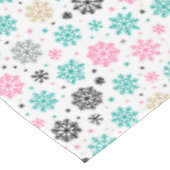 Retro-Schneeflocken Tischdecke (Schrägansicht)