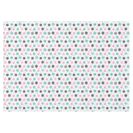 Retro-Schneeflocken Tischdecke (Vorderseite (Horizontal))