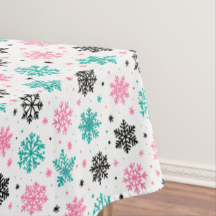 Retro-Schneeflocken Tischdecke