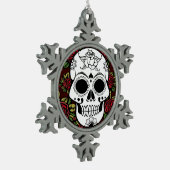 retro schneeflocken Zinn-Ornament (Links)